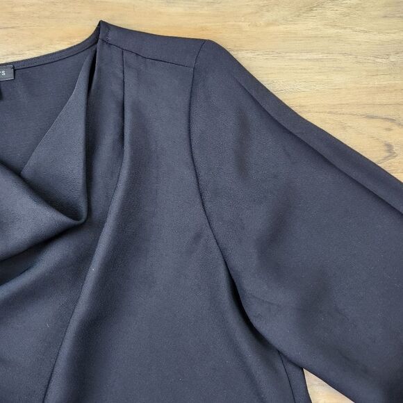 🔹️Talbots Black Cowl Neck Blouse Size 6 - Picture 4 of 8